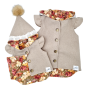 Preview: Walkweste mit spitzer Kapuze und Bommel